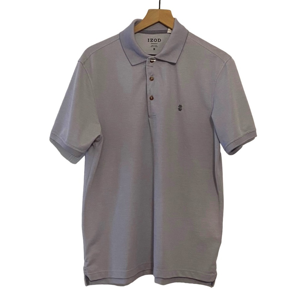 NWOT IZOD Performance Short Sleeve Polo Shirt SZ Medium Light Purple Preppy‎